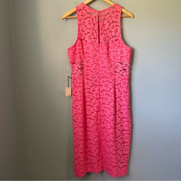 🩷🩷 NWT Trina Turk lace PINK Dress - Parry Sleeveless Lace Sheath SIZE 12 🩷🩷 - Picture 5 of 13